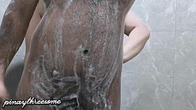 damn tita your pregnant pussy feels amazing riding me in the shower creampie