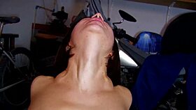 alina rose takes big cock deep in her ass cowgirl style with sloppy deepthroat gapes