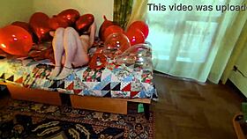 valentine's turns wild amid balloons with playful hairy beaver action