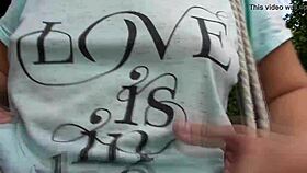 wanna see this hairy mature chub flash her fat pussy through see-through dress outdoors?