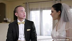 Hubby hates my buttplug anal toy but his friend fucks my big tits bride deep hardcore!