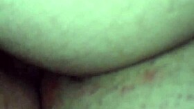 Blonde punished hard with double creampie in garage leggings pov