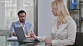 Vera Jarw double penetrated roughly by office colleagues