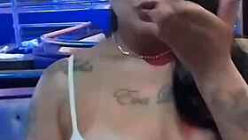 bia fire quick backstage emptying sacks with curvy latina