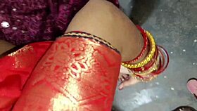 hot babe in lehenga on bed pulls out juicy tits 😍 licking starts