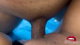 POV Deepthroat Bitch Sucks Cock Then Rides Hard In Pool Till Milked