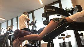 horny athletic babe gets sweaty gym workout turning into public outdoor fuck fest 🔥