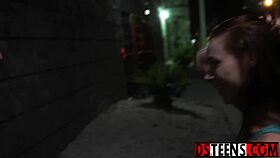 Desperate Petite Teen Bound and Savagely Pumped in Alley