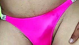 femboy sways seductively in sheer panties and lingerie