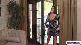 busty milf's ass licked hard by sexy robot maid