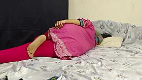 stepsis sneaks into bed for midnight pussy pounding and rough sex