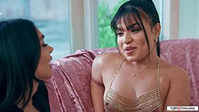 tgirl eva maxim devours summer col's pussy then fucks her hard