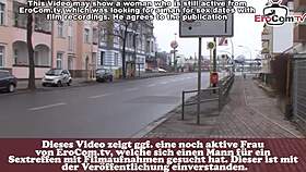 Watch this normal German teen get street-persuaded into outdoor public sex right now!