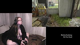 bbw brunette with huge tits plays last of us 2 fully nude part 6
