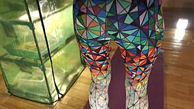 Amateur couple pounds hardcore anal creampie in tight yoga pants