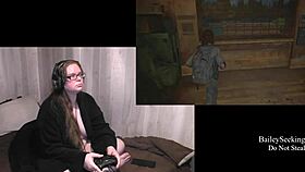 bbw brunette with huge tits plays last of us 2 fully nude part 6
