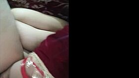 Tempting wife bares her smooth shaved pussy enticingly