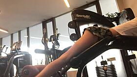 horny athletic babe gets sweaty gym workout turning into public outdoor fuck fest 🔥