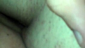 Blonde punished hard with double creampie in garage leggings pov