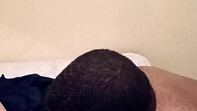 rocky tajauta relaxes with side piece's soft feet for gentle session