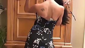 cock-hungry maria lopez sucks boobs out with sloppy blowjob