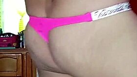 femboy sways seductively in sheer panties and lingerie