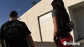 Lyla Storm's Pretty Pussy Smashed Hard From Behind In Garage