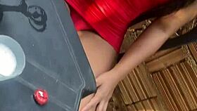 Brazilian Latina Exposes Herself in Bar for Married Man's Cock