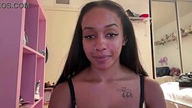 Behind the scenes with oiled ebony pornstar lily starfire's big ass and tits