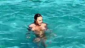 sexy monika fox strips naked poolside in hot country paradise