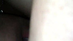 Blonde punished hard with double creampie in garage leggings pov