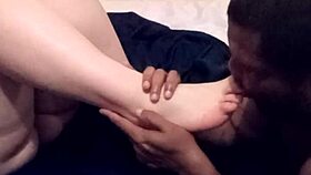 rocky tajauta relaxes with side piece's soft feet for gentle session