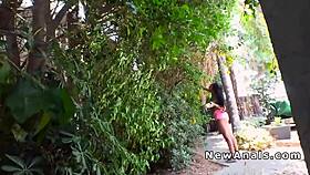 Busty Latina Anal Banged Backyard