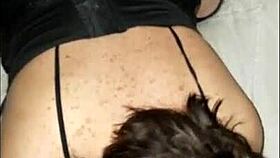 uhh i'm suckin his big cock then he fills me up while hubby's gone