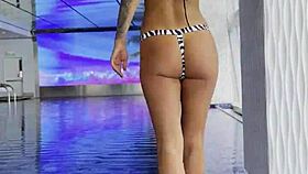 hey monika fox relaxes poolside looking lovely and free