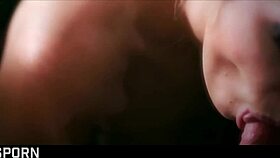 Hot milf couple kisses doggystyle fucks big natural tits lingerie cum stockings