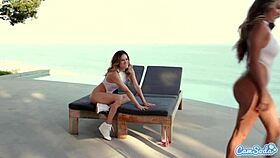 Curvy Latina MILFs Kiss Lick Juicy Pussies Steamy Shower