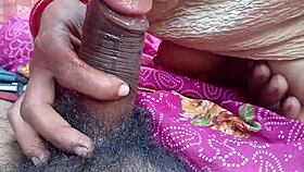 hot bhabhi's huge tits pressed milking cream in mouth