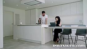 alessa savage rides hard in stockings before creampie blast