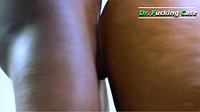 ebony teen sucks doctor's huge cock hard in hospital room