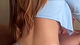 blonde goes for fifth hardcore round with blowjob and cowgirl pov ride