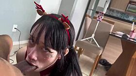 Amberzinha's Christmas boquete on wild sex machine?