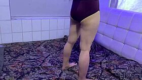 i'm sweatin' from this homemade workout with college fit ass babe