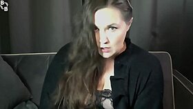 that dealer blackmails the curvy brunette addict into dirty roleplay submission