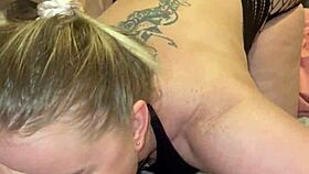 Suck that HUGE monster cock deep you cute blonde babe!