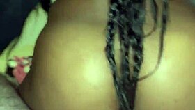 ebony stripper ripped clothes begs for anal creampie riding hardcore interracial