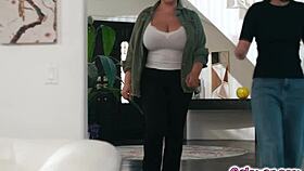 Sarah Arabic seduces commanding officer Casey Calvert in office with pussy licking