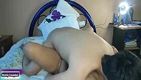 I spread horny latina's legs wide to thrust monster cock in tight shaved pussy