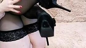 Hey neighbor can I tease you ripping clothes heels feet fetish strip