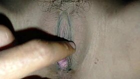 She slides banana deep into her tight ass for creampie finish